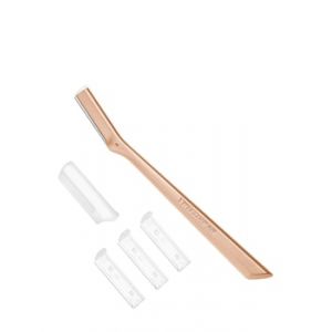 Tweezerman Facial Razor Rasoir pour poils du visage, Rose Gold Rasoir