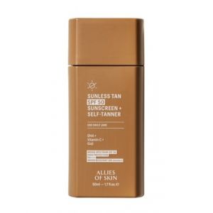 ALLIES OF SKIN Sunless Tan SPF 50 Sunscreen + Self-Tanner - Global Lotion solaire