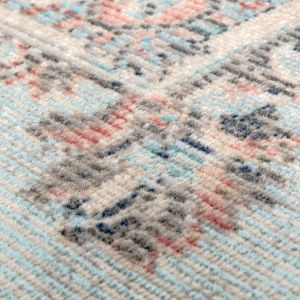 Tapis d'int&eacute;rieur & ext&eacute;rieur Torino turquoise 160 cm rond