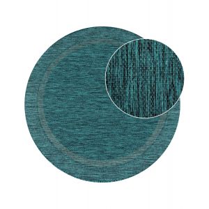 Tapis d'intérieur & extérieur Romana turquoise 160 cm rond