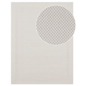 Tapis d'intérieur & extérieur Romana blanc 200 cm carré