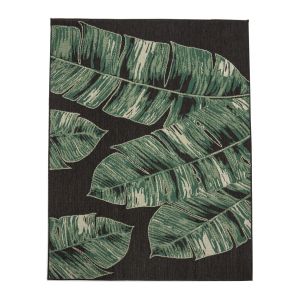 Tapis d'int&eacute;rieur & ext&eacute;rieur Ostenza noir 100x200 cm