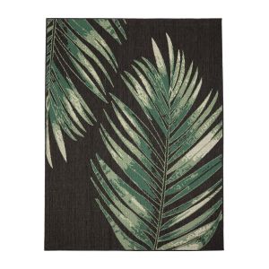Tapis d'intérieur & extérieur Ostenza noir 100x200 cm