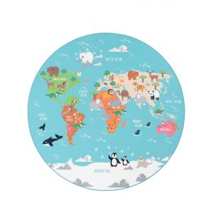 Tapis pour enfants Bini turquoise 160 cm rond
