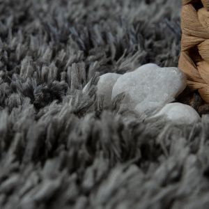 Tapis de bain Kandela gris 80 cm rond