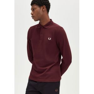 Fred Perry - Plain Oxblood/Ecru - Tshirt manches longues - bordeaux - L - 100% Coton,Jersey