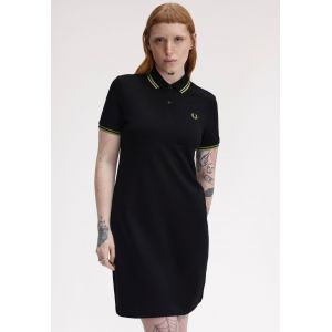 Fred Perry - Twin Tipped Fred Perry Black/Metallic Tennis Ball Yellow - Robe - noir - X-Small - 98% coton, 2% &eacute;lasthanne