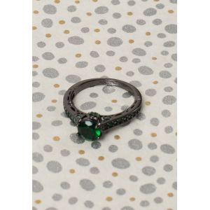Wildcat - Smaragd - Bague - noir - 17 mm - Acier 316L,Métal