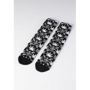 HUF - Arctic Plantlife Fuzzy - Chaussettes - noir - Onesize - 98 % polyester, 2 % &eacute;lasthanne