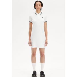 Fred Perry - The Twin Tipped Snow White/Court Green - Robe - blanc - X-Large - 98% coton, 2% élasthanne,Coton