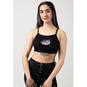 Santa Cruz - Oval Splice Dot Front Black - Haut - noir - S - 70% coton, 30% polyester,Jersey