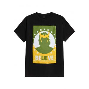 Loki - Believe - T-Shirt - noir - M - 100% Coton,Jersey