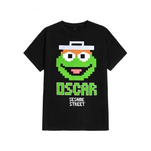 Sesame Street - Oscar - T-Shirt - noir - XXL - 100% Coton,Jersey