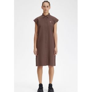 Fred Perry - Sleeveless Carrington Brick - Robe - marron - Medium - 100% Coton,Lin