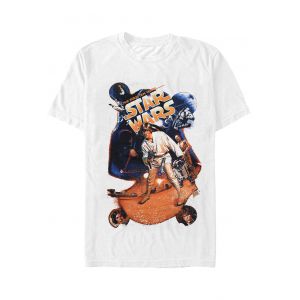 Star Wars - Luke Poster White - T-Shirt - blanc - XXL - 70% coton, 30% polyester