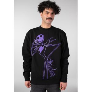 HUF - Jack Skellington Crew - Pull - noir - S - 80 % coton, 20 % polyester