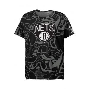 Space Jam - Brooklyn Nets: Team In The Paint Grey - T-Shirt - gris - L - 100% Polyester,Jersey