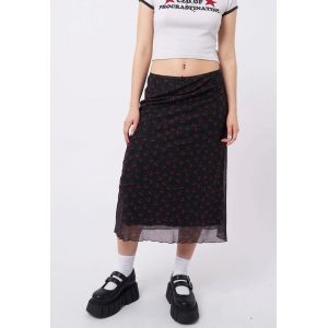 Minga London - Cherry Cola Mesh Black - Robe - noir - XS - 100% Polyester,95 % polyester, 5 % &eacute;lasthanne,Engrener