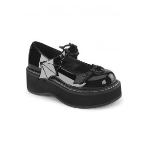 DemoniaCult - Emily 23 Black Pat - Chaussures pour fille - noir - EU 41 - Synthetic/Synthetic/Caoutchouc,Faux cuir