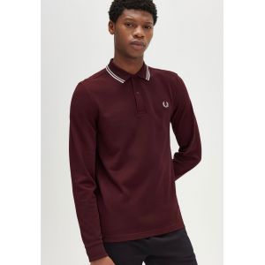Fred Perry - Twin Tipped Oxblood - Tshirt manches longues - bordeaux - S - 100% Coton,Coton