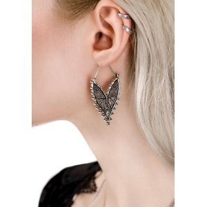 Restyle - Deity Hoop Silver - Boucles d'oreilles - gris - Onesize - Laiton,Alliage métallique