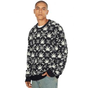 HUF - Arctic Plantlife Crewneck - Pull - noir - M - gid://shopify/Metaobject/130257060077