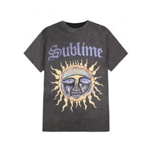 Sublime - Sun Logo Charcoal Stone Washed - T-Shirt - gris - S - 100% Coton
