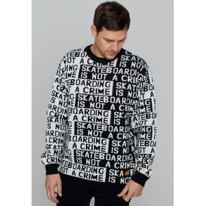 Santa Cruz - Not A Crime Black/White - Pull-over - noir - L - 55% polyacrylique, 45% coton