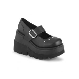 DemoniaCult - Shaker 23 Black - Talons Aiguilles - noir - EU 39 - Synthetic/Textile/Caoutchouc,Faux cuir