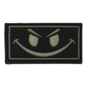 Patch 3D Evil Smiley luminescent inverse - R&eacute;manence