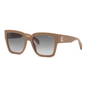 Chopard Femme Chopard SCH406 05GN Lunettes de soleil Ac&eacute;tate Marron Fum&eacute;e Carr&eacute; Antireflet Nuanc&eacute;