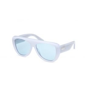 Emilio Pucci Femme EP0231 84V Lunettes de soleil Acétate Bleu clair Bleu Pilote Normale
