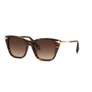 Roberto Cavalli Femme Roberto Cavalli SRC150 04AH Lunettes de soleil Ac&eacute;tate  Marron Cat Eye Normale Nuanc&eacute;