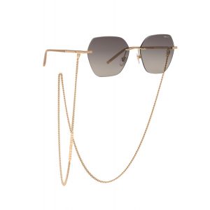 Chopard Femme Chopard IKCHL88 300K Lunettes de soleil M&eacute;tal Or Fum&eacute;e Carr&eacute; Miroir Nuanc&eacute;