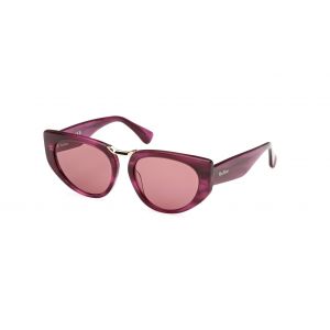Max Mara Femme MM0093 BRIDGE1 83Y Lunettes de soleil Acétate Violet Violet Cat Eye Normale