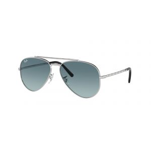 Ray - Ban Unisex RB3625 NEW AVIATOR 003/3M Lunettes de soleil Métal Argent Bleu Pilote Normale Ombré