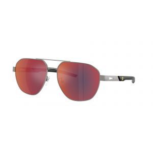 Ferrari Scuderia Homme FZ5004D  104/6P Lunettes de soleil Métal Gris Rouge Géométrique Normale Miroir