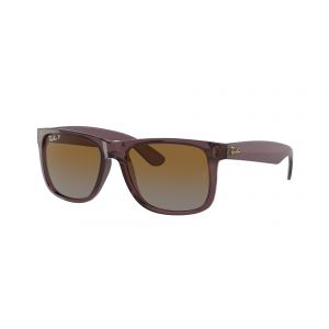 Ray - Ban Homme RB4165 JUSTIN 6597T5 Lunettes de soleil Nylon Marron Marron Carré Polarisé Ombré
