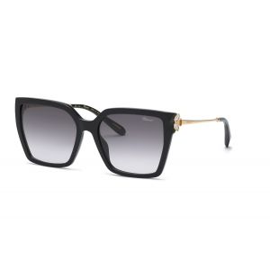 Chopard Femme SCH371V  700 Lunettes de soleil Acétate Noir Fumée Géométrique Antireflet Ombré