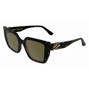 Karl Lagerfeld Femme Karl Lagerfeld KL6221S 242 Lunettes de soleil Ac&eacute;tate La Havane Marron Cat Eye Normale