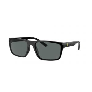Ferrari Scuderia Homme FZ6003U  501/81 Lunettes de soleil Inject&eacute; Noir Gris Carr&eacute; Polaris&eacute;