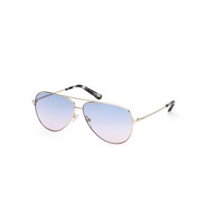 Emilio Pucci Femme EP0229 32W Lunettes de soleil Métal Or Bleu Pilote Normale