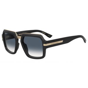 Dsquared2 Homme Dsquared2 D2 0159/S 807/08 Lunettes de soleil Ac&eacute;tate Noir Bleu Carr&eacute; Normale Nuanc&eacute;
