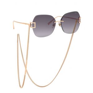 Chopard Femme IKCHG31  08FC Lunettes de soleil Métal Or Fumée Carré Antireflet Ombré