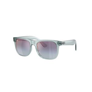 Ray - Ban Enfant Ray - Ban RJ9069S JUNIOR JUSTIN 7223U0 Lunettes de soleil Inject&eacute; Bleu Bleu Carr&eacute; Miroir Nuanc&eacute;