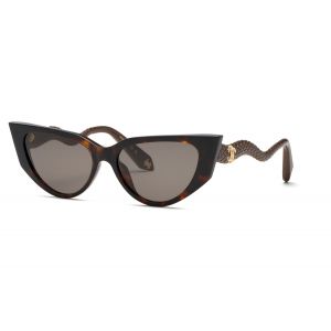 Roberto Cavalli Femme SRC128M  743 Lunettes de soleil Acétate Havane Marron Cat Eye Normale