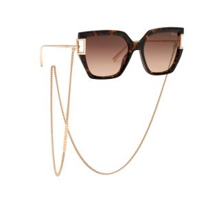 Chopard Femme IKCH378  04BL Lunettes de soleil Acétate Havane Marron Géométrique Antireflet Ombré