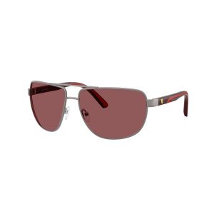 Ferrari Scuderia Homme Ferrari Scuderia FZ5007 115/1E Lunettes de soleil M&eacute;tal Gris Rouge Pillow Normale