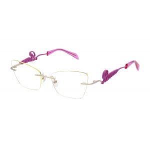 Barrow Femme VBA011 CALIPSO GLASANT  693 Montures optiques M&eacute;tal Palladium Jaune Papillon Normale