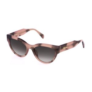 Blumarine Femme SBM866  0ALD Lunettes de soleil Acétate Havane Marron Papillon Normale Ombré